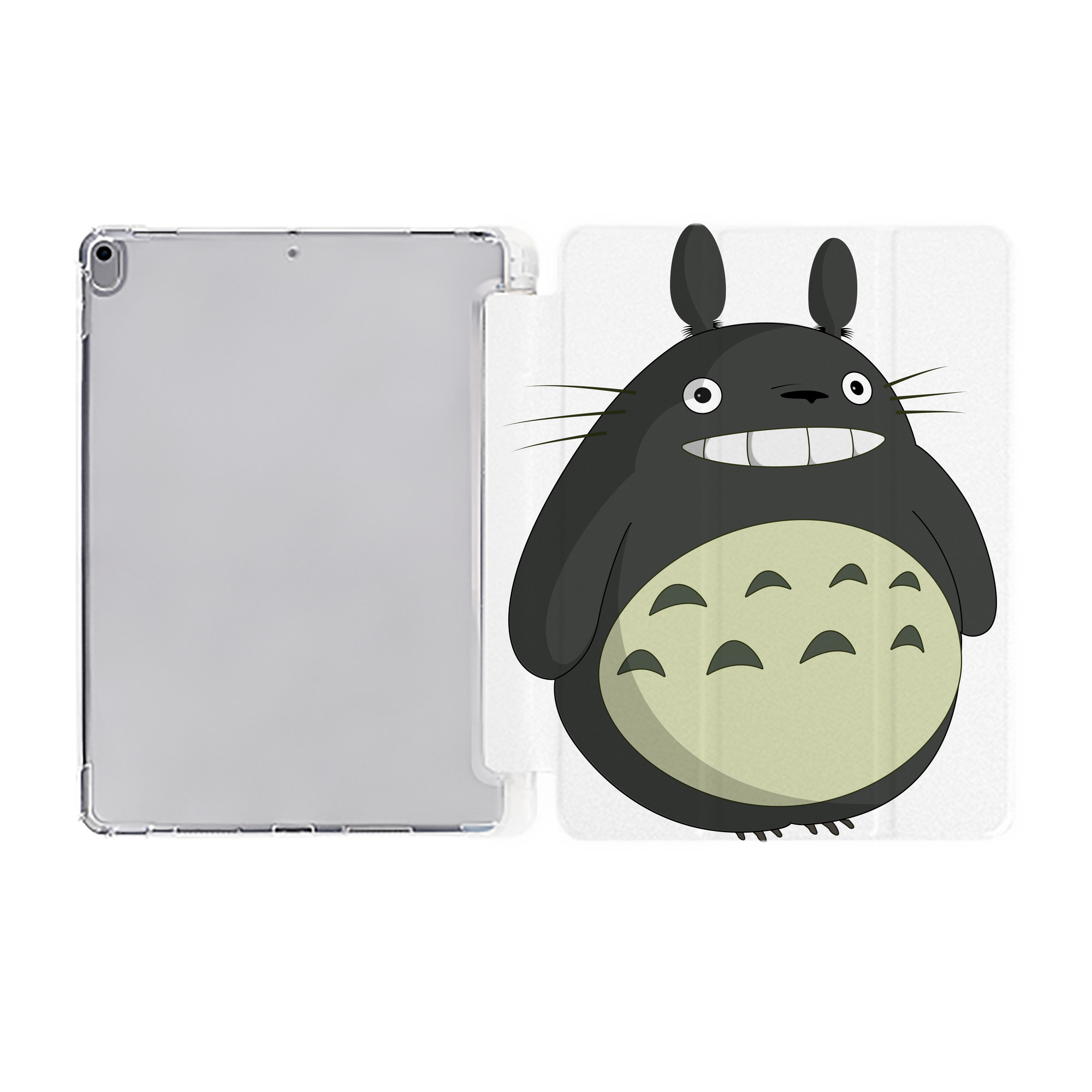 （画像用） となりのトトロ 草壁メイ 草壁サツキ My Neighbor Totoro Satsuki Kusakabe Mei Kusakabe IPad ケース ペン収納付き 三つ折りスタンド PUレザー×シリコン 対応機種9.5/10.5/10.9インチ